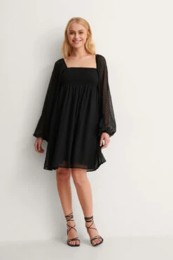 Robe Mini À Col Carré