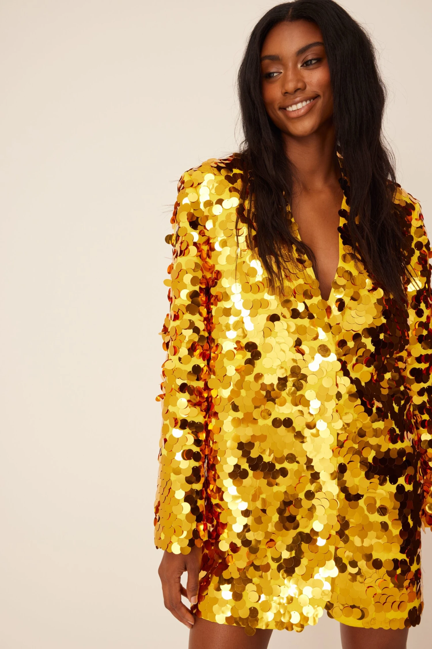 Robe Blazer Ă Grands Sequins