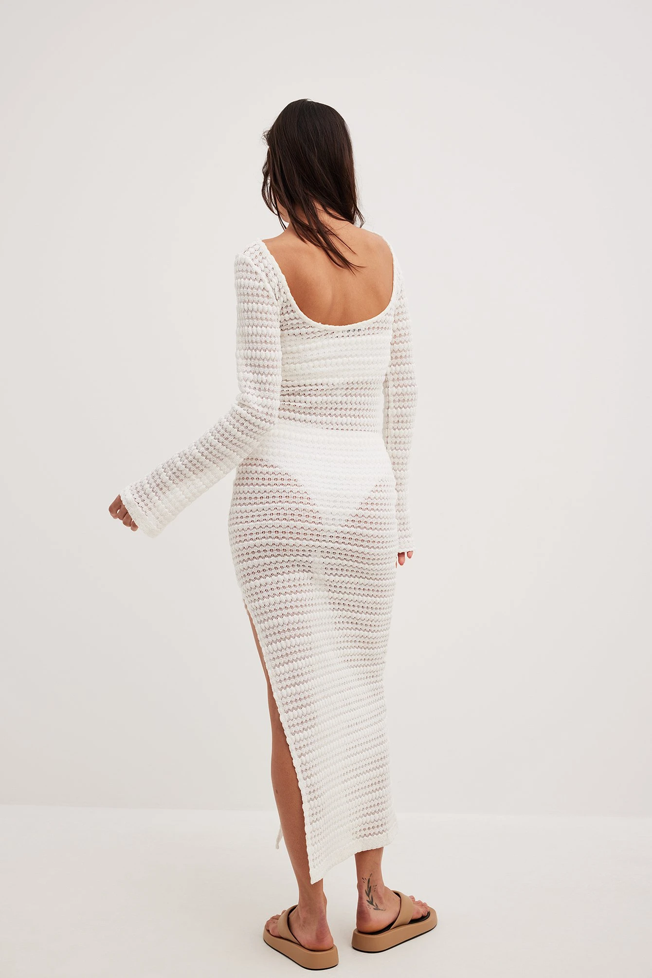 Robe Longue Structurée En Maille Crochetée – Image 2