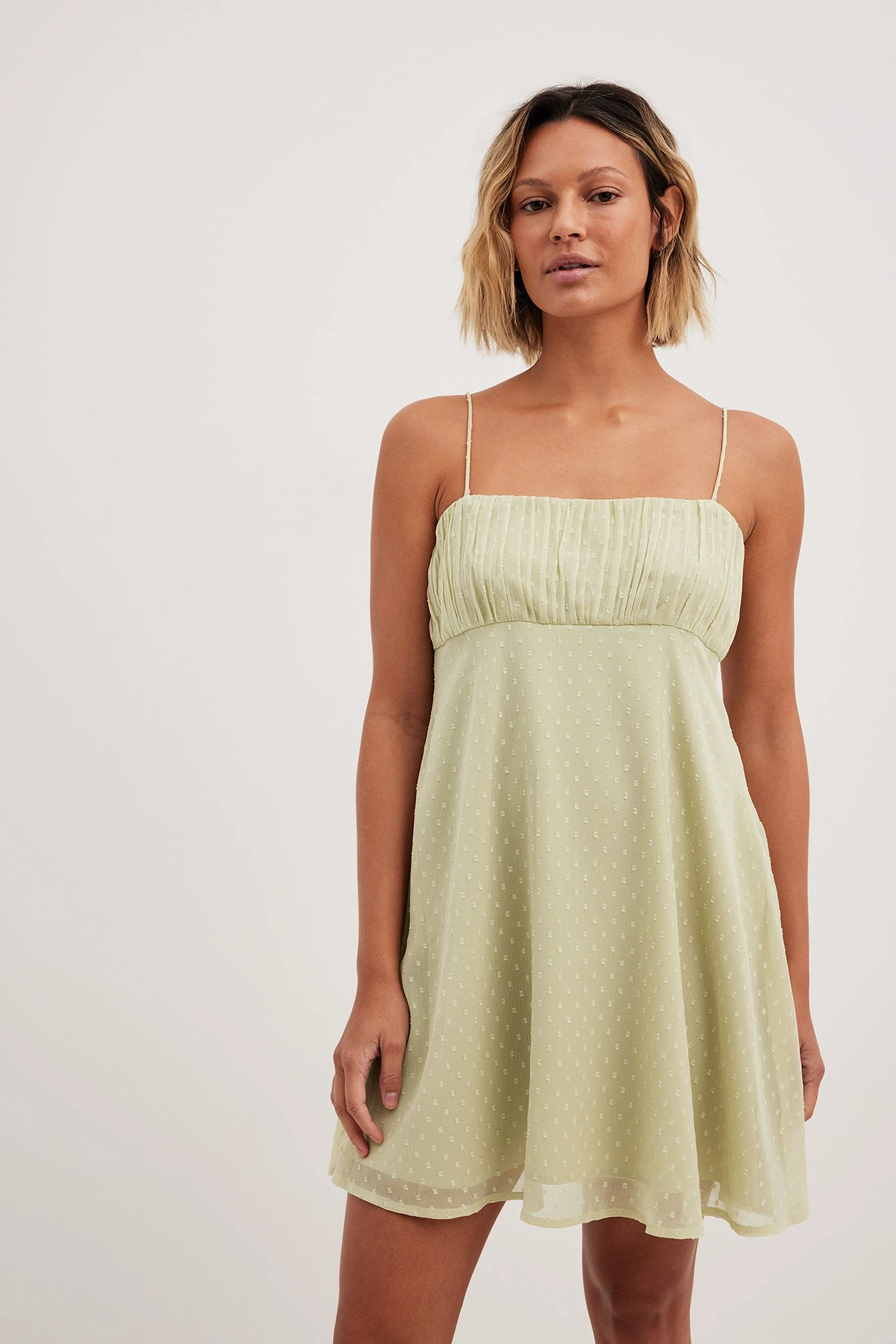 Robe Courte En Dobby Nouée Sur Les épaules – Image 5