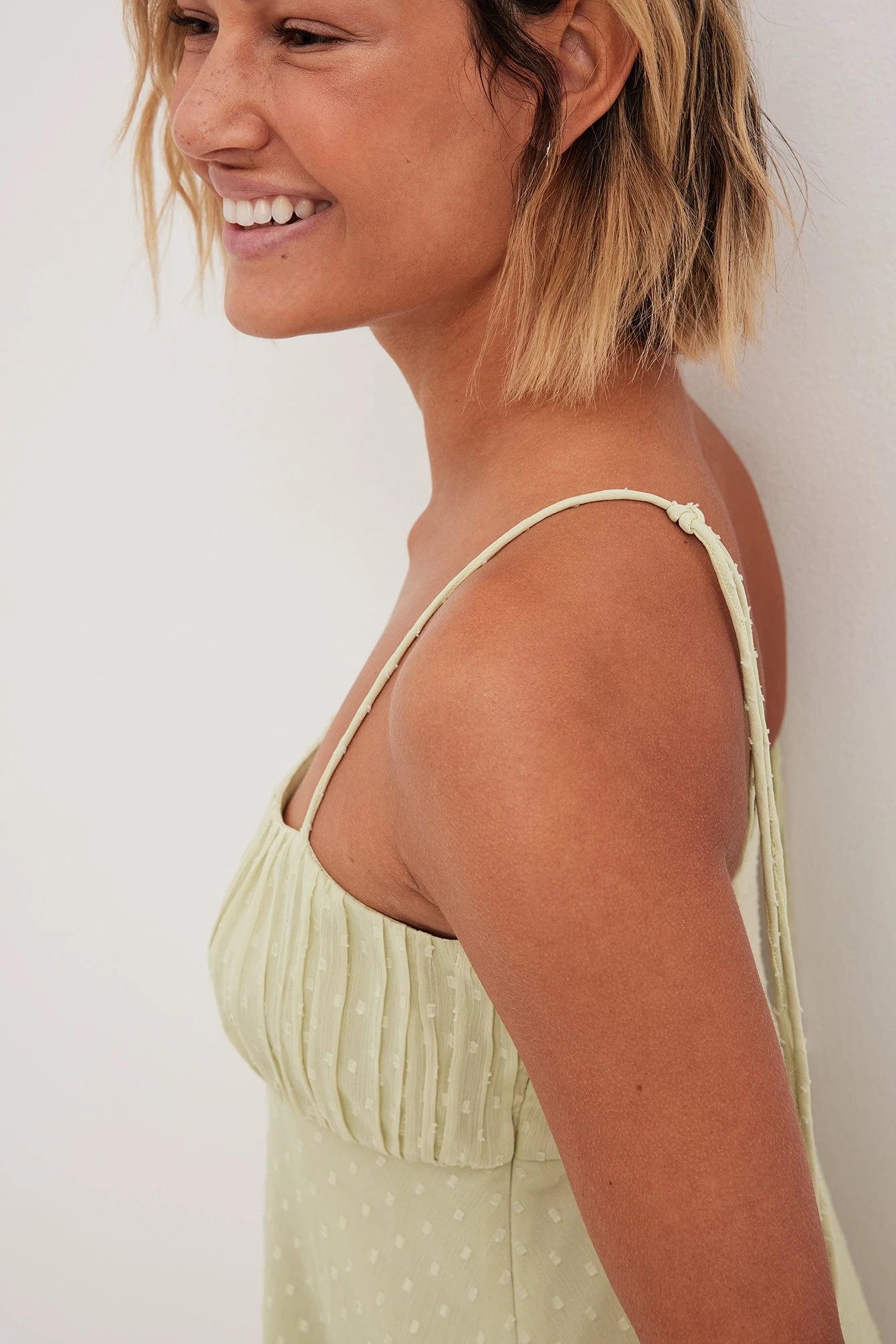 Robe Courte En Dobby Nouée Sur Les épaules – Image 4