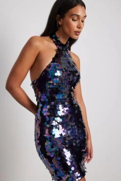 Robe Courte Dos Nu Avec Sequins