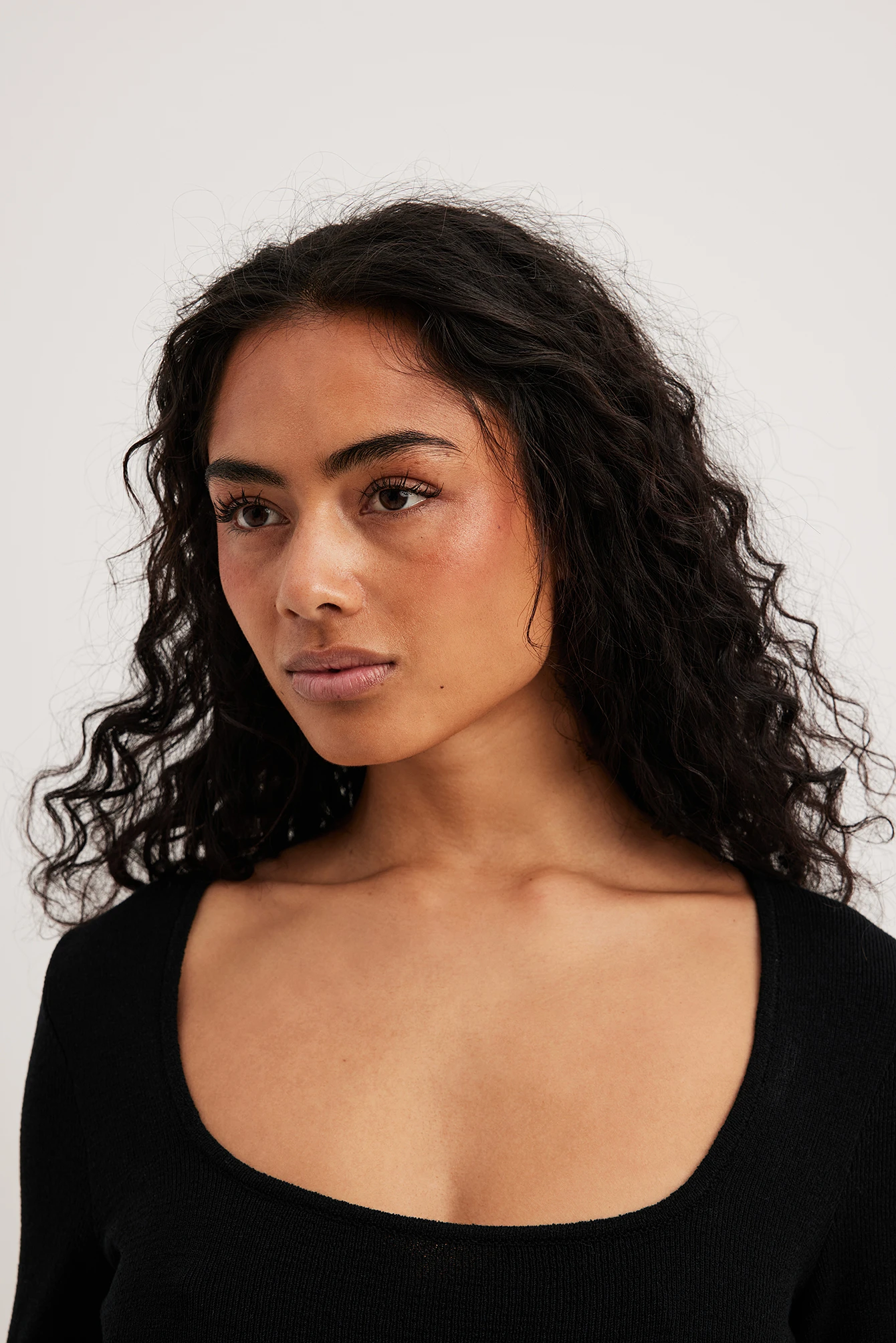 Robe Longue En Maille à Fente Haute – Image 4