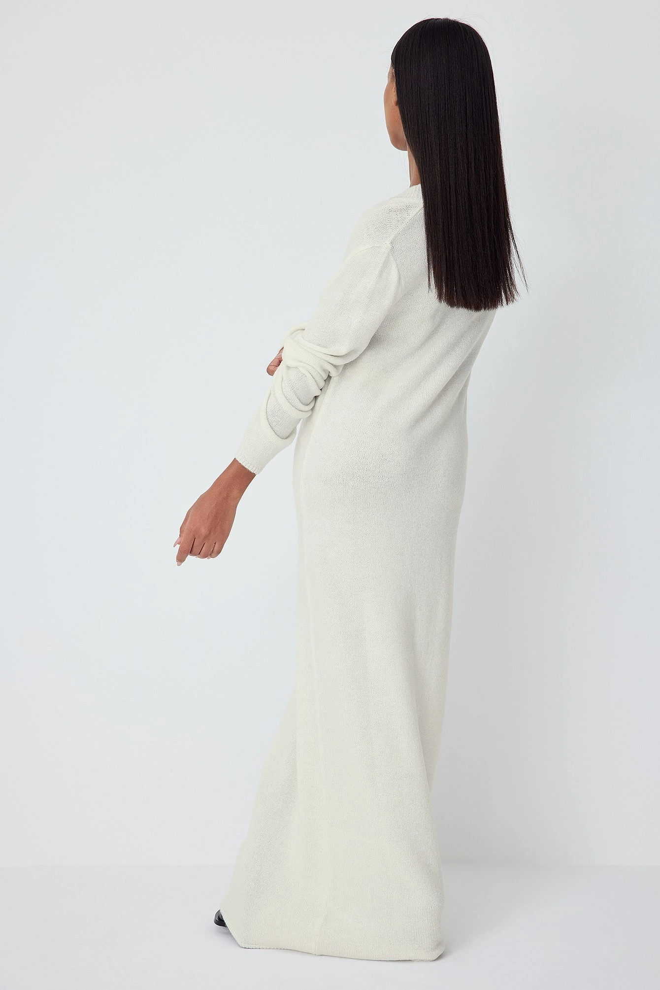 NA-KD Robe Longue En Maille Ă Encolure En V Profonde â Image 5