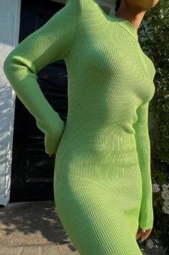 Robe Longue En Maille Avec épaulettes