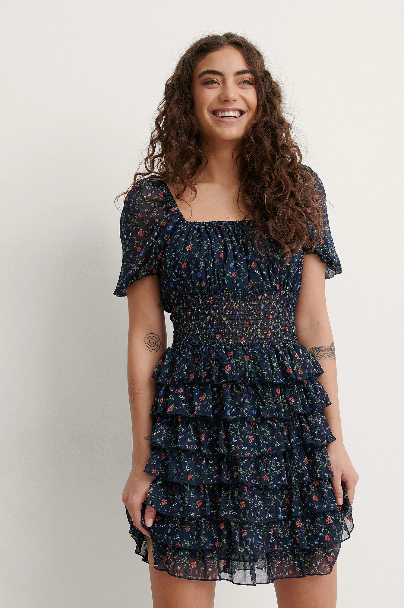 Robe Cache-Cœur En Mousseline