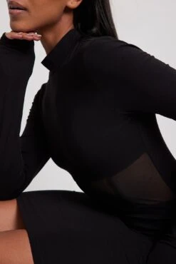 Robe Courte En Tulle à Manches Longues