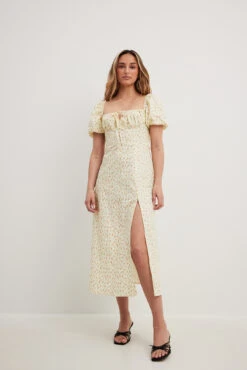 Robe Mi-longue En Coton à Armatures
