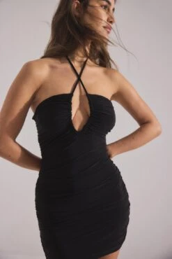 Robe Courte En Jersey à Découpe