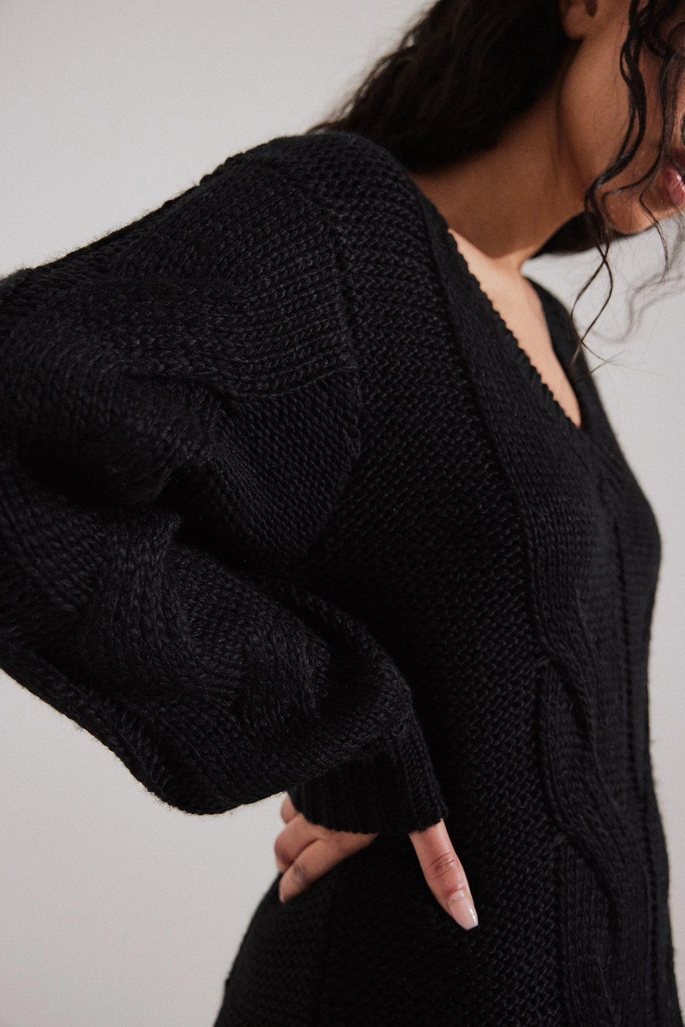 Robe Mi-longue En Maille Torsadée – Image 4