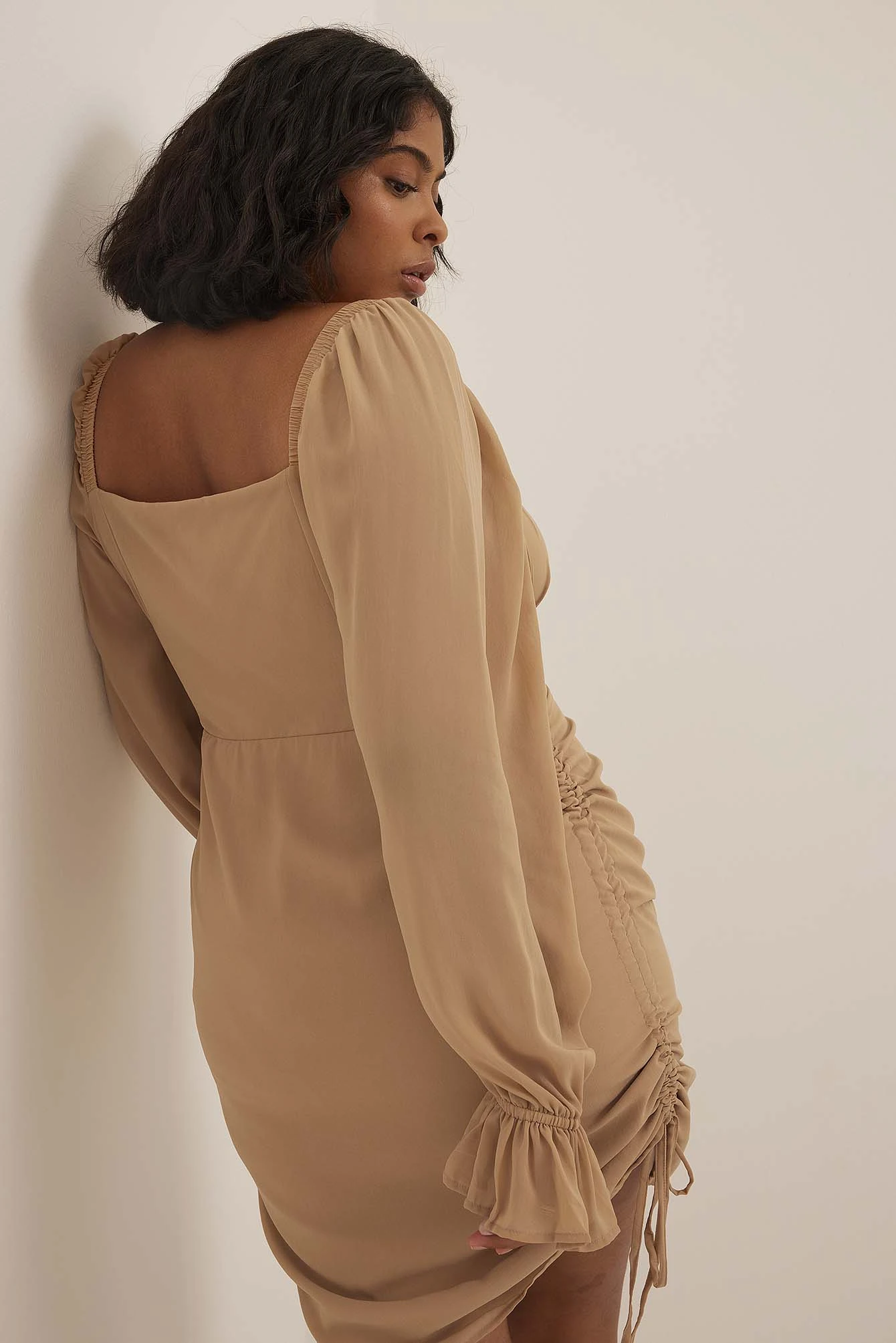 Robe Courte En Mousseline à Cordon De Serrage – Image 2