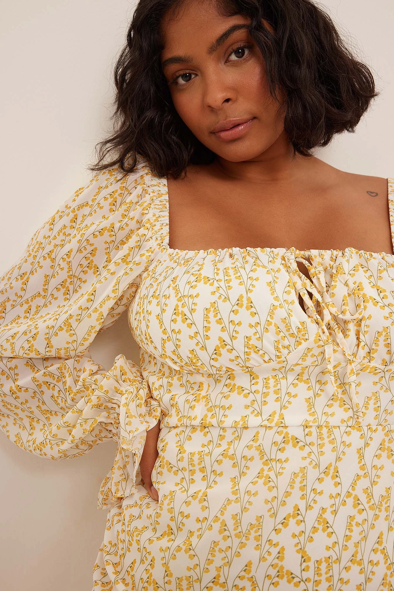 Robe Courte En Mousseline à Cordon De Serrage – Image 5