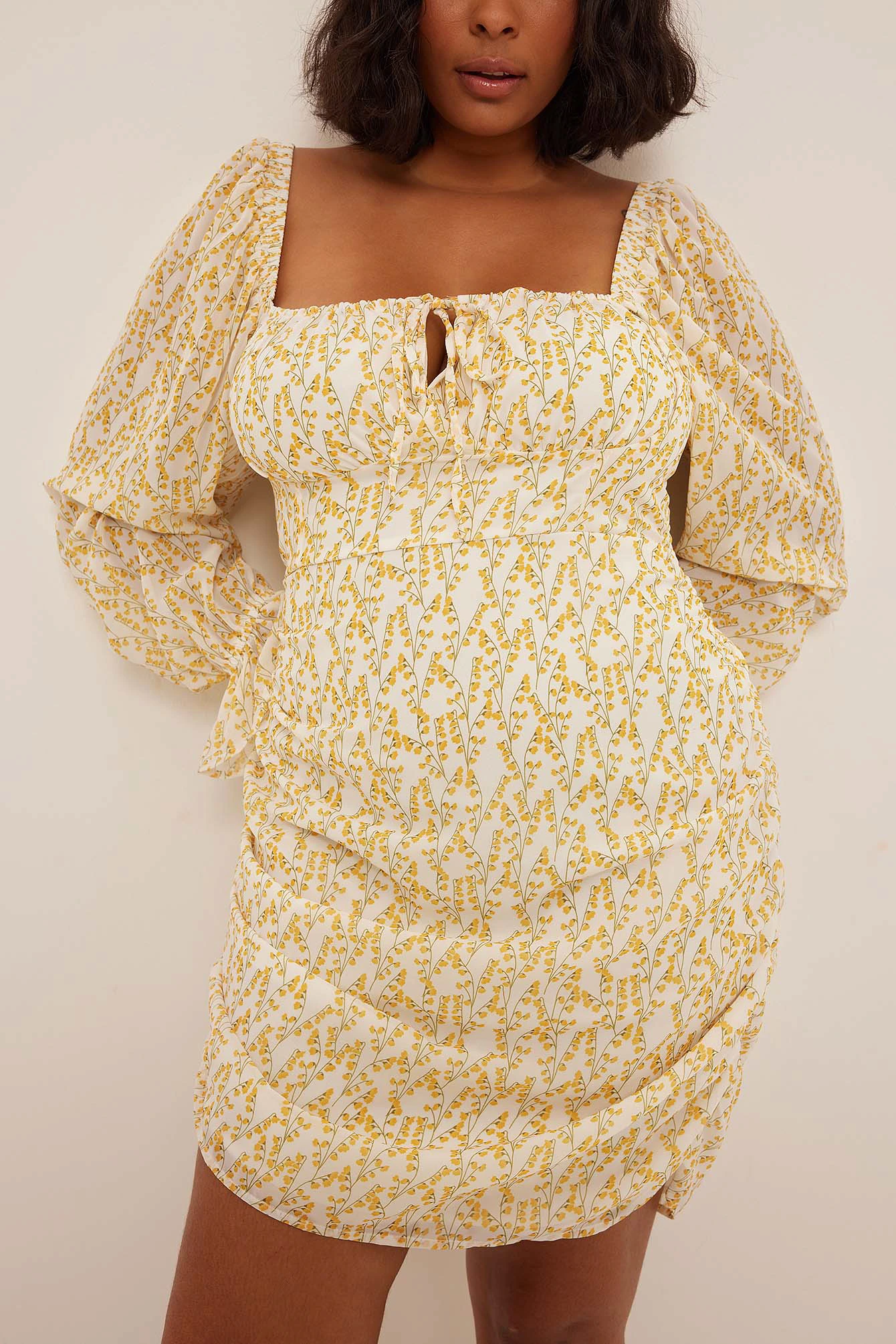 Robe Courte En Mousseline à Cordon De Serrage – Image 8