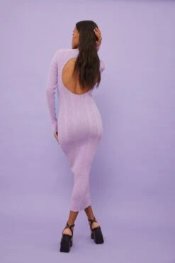 NA-KD Robe Mi-longue En Tricot à Fin à Dos Ouvert