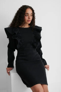 NA-KD Robe En Jean à Volants