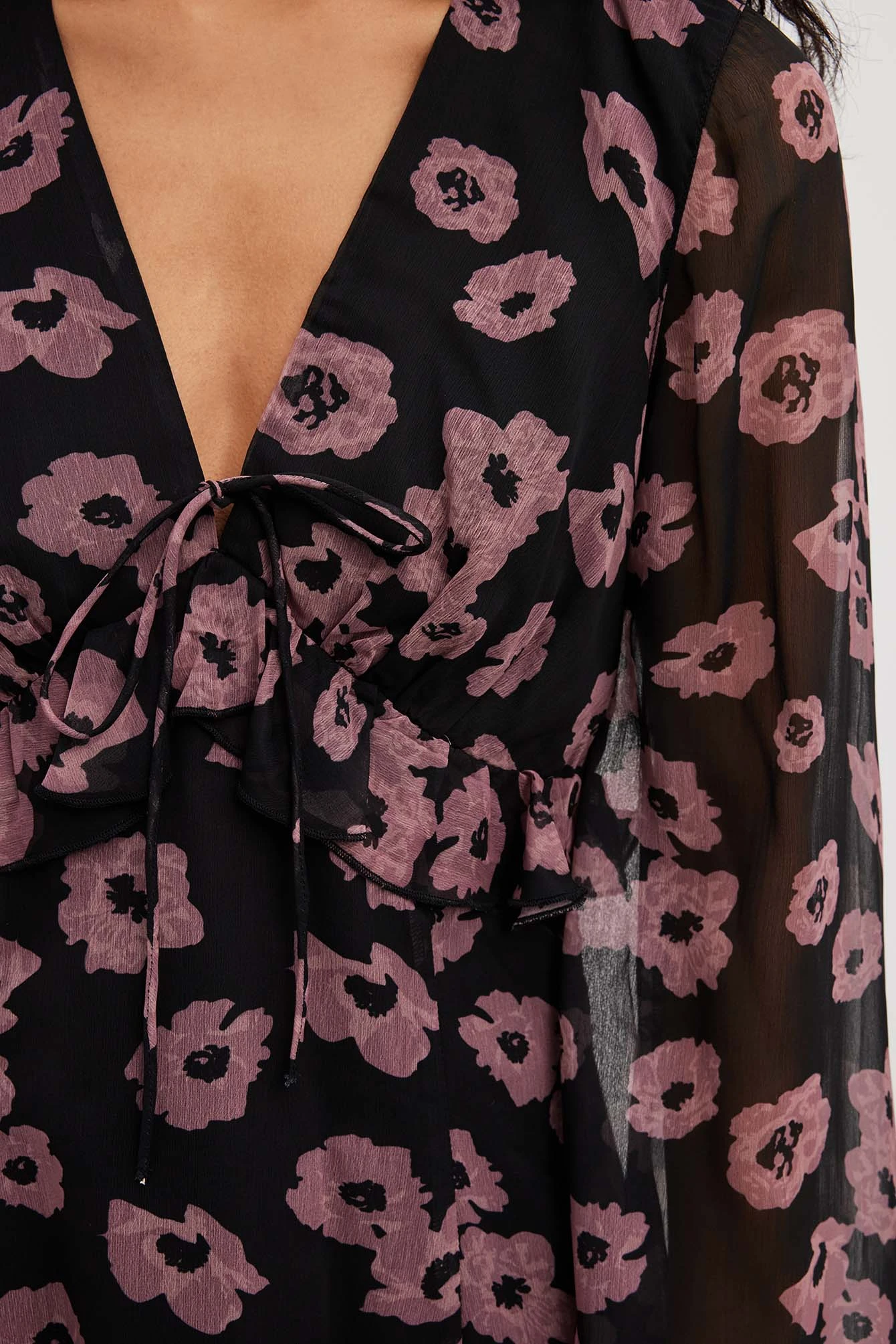 Robe Courte Fluide Ă Volants â Image 4