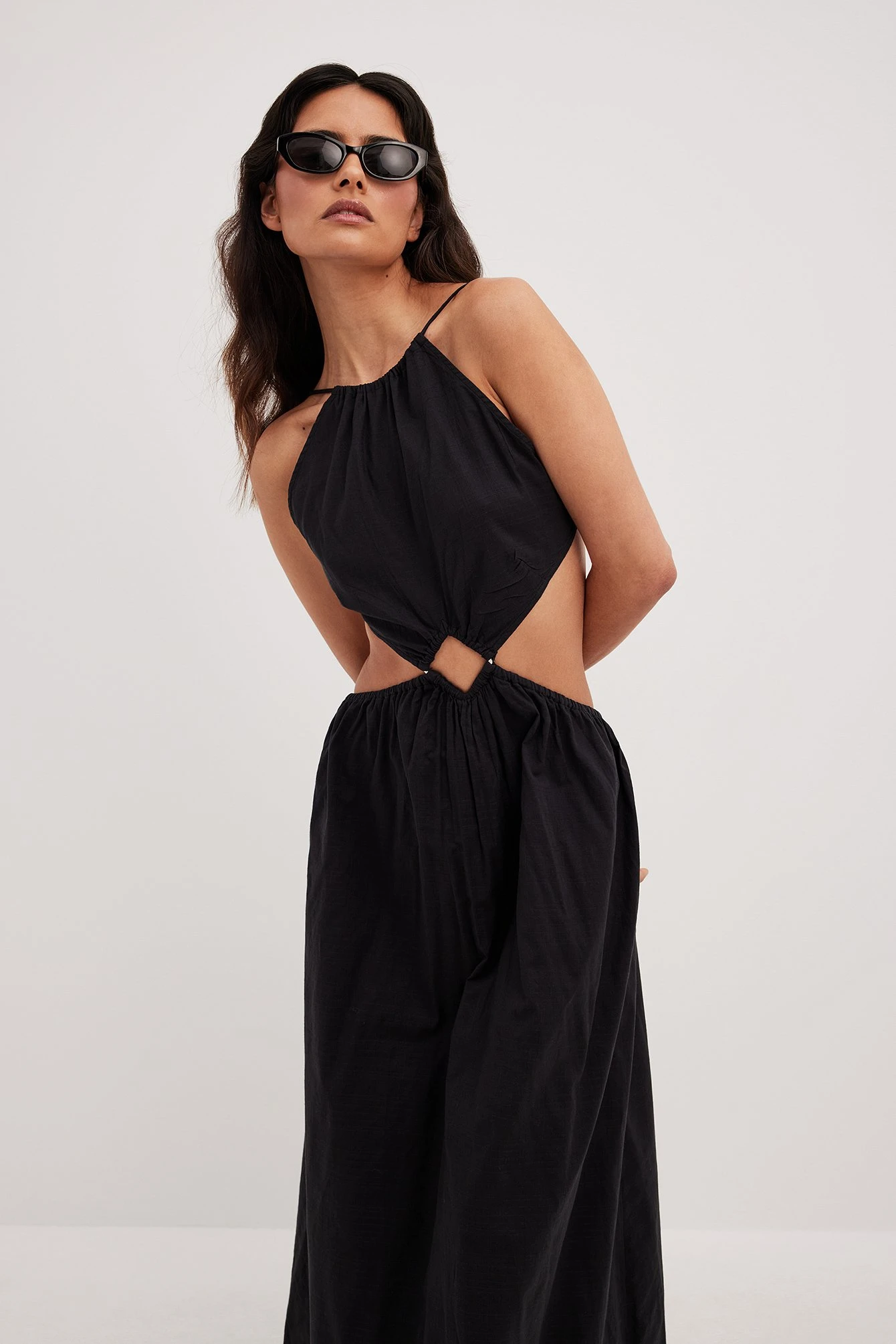 Robe Longue Fluide à Détail Sur Le Devant – Image 3