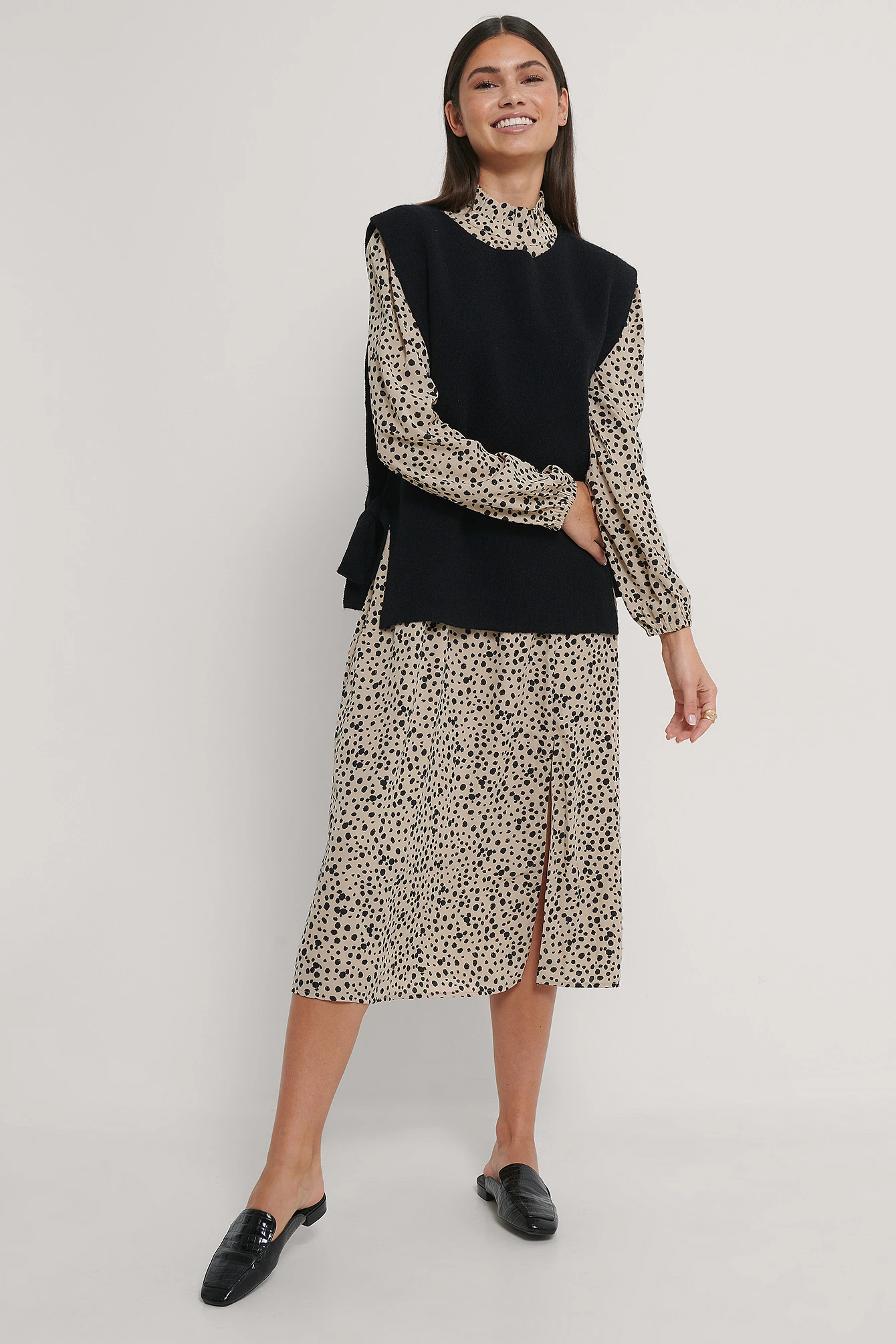 Robe Midi Col Haut – Image 3
