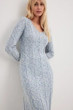 NA-KD Robe Mi-longue En Maille à Larges Côtes