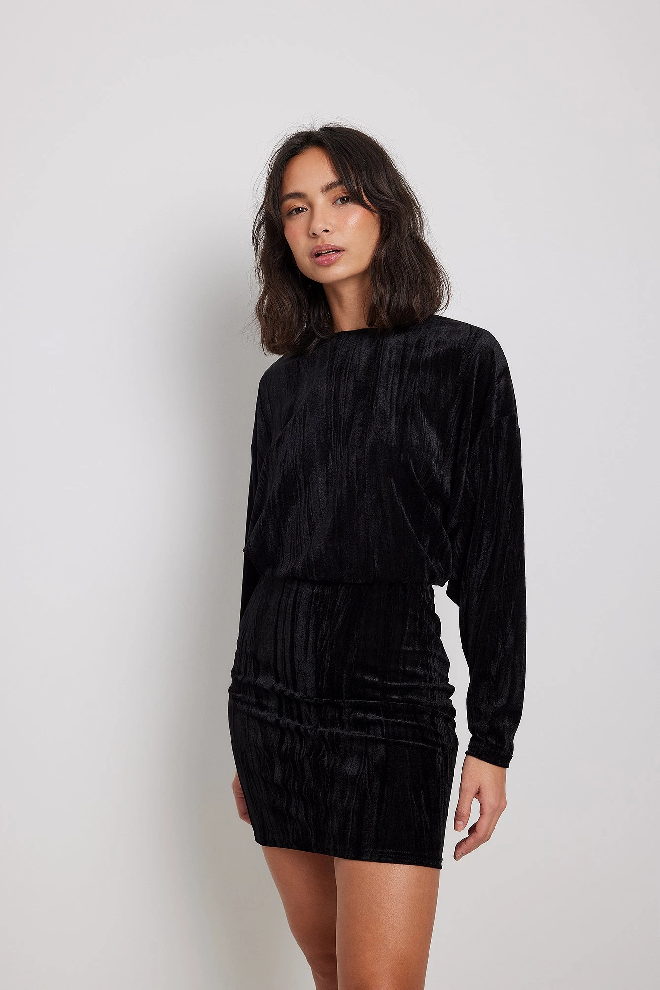 Robe Courte Ample En Velours – Image 2