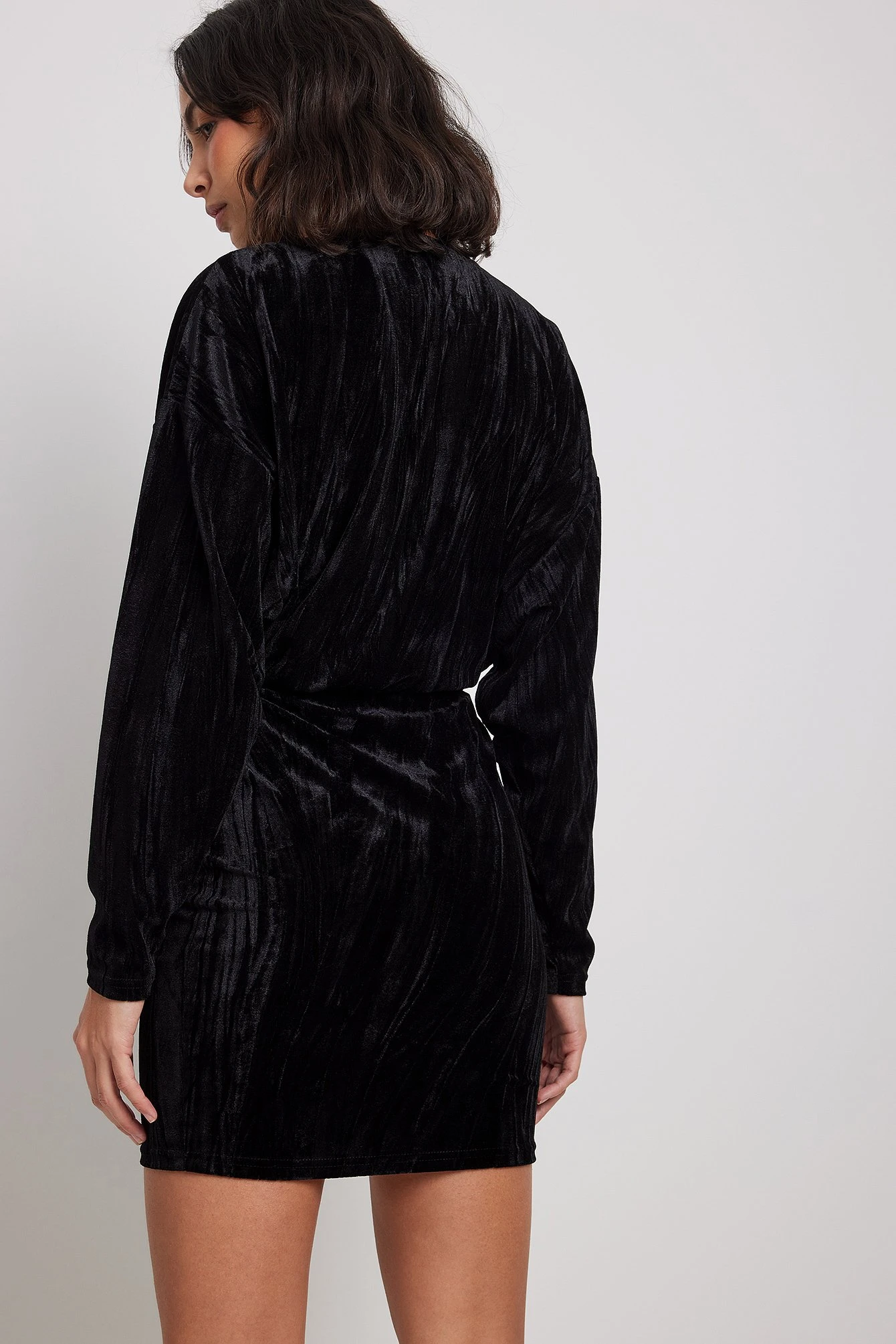 Robe Courte Ample En Velours – Image 3