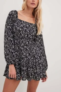 Mini Robe à Détails Volants