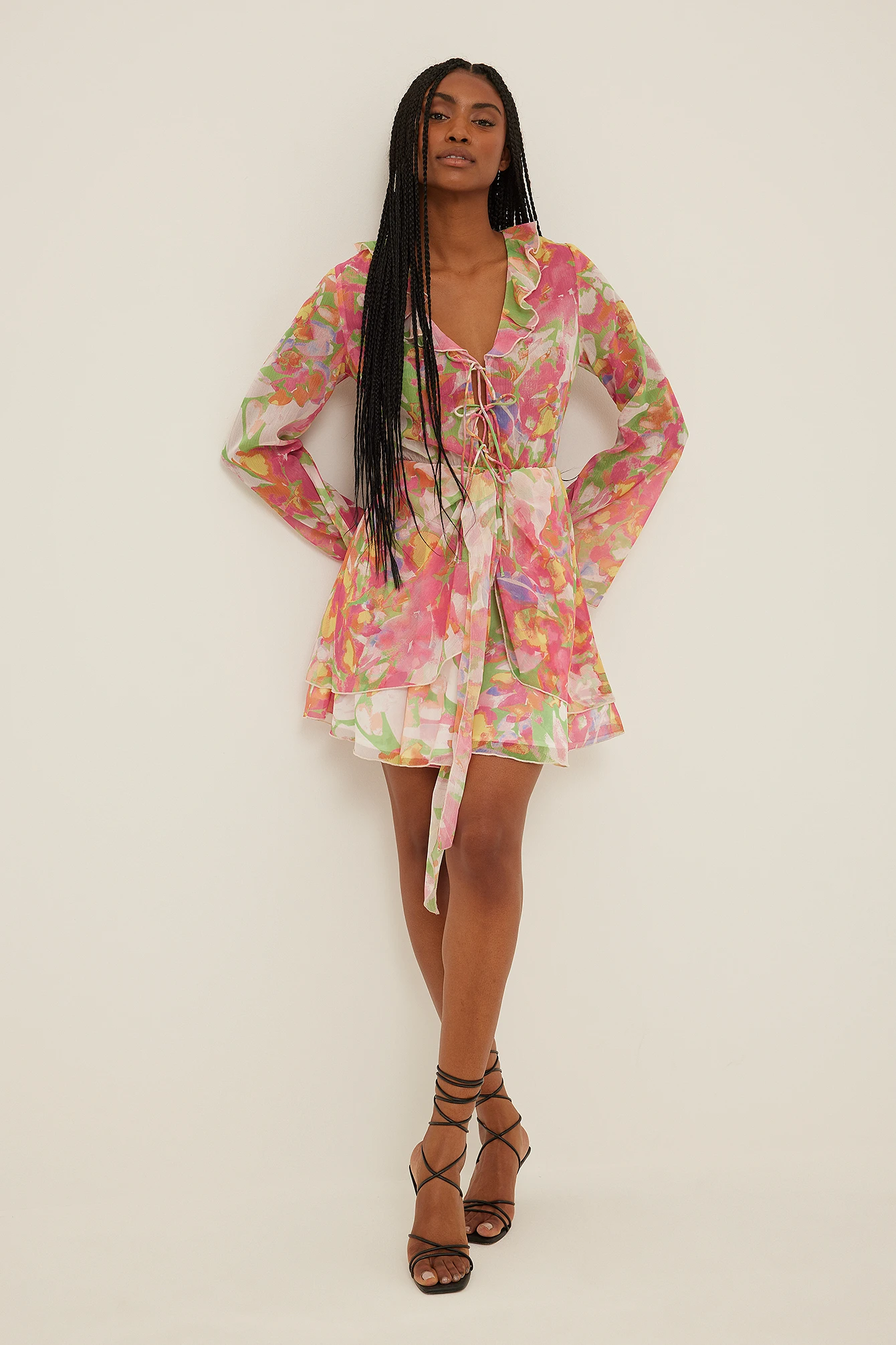 Robe Mini Nouée Sur Le Devant – Image 4