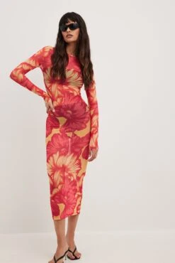 Robe Mi-longue En Maille