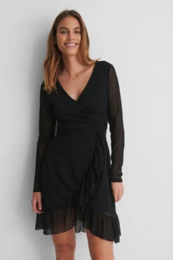 NA-KD Robe Cache-Cœur À Nouer En Maille