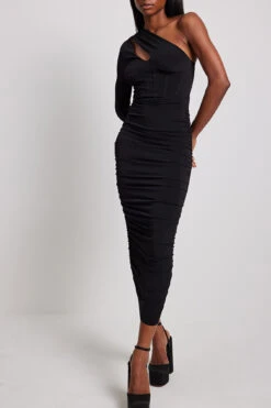 Robe Corset Mi-longue Asymétrique