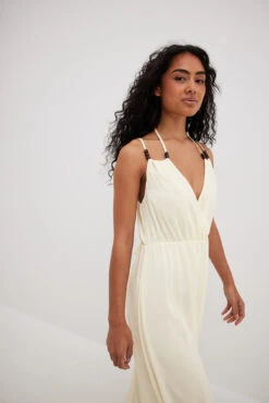 Robe Structurée En Mousseline Avec Perles