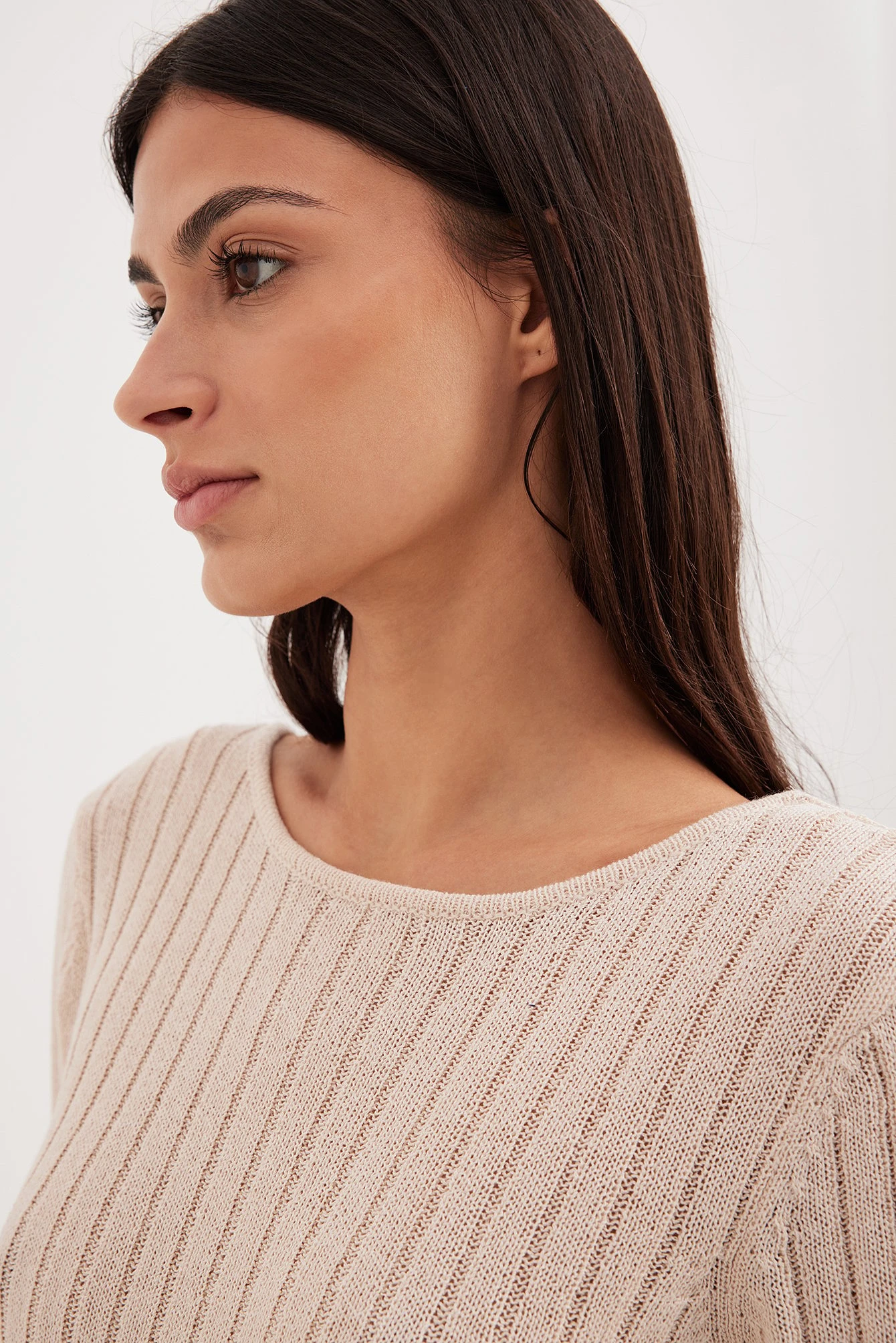 NA-KD Robe Longue En Maille Côtelée à Décolleté Profond Au Dos – Image 5