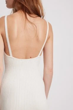 Robe Mini En Maille Côtelée