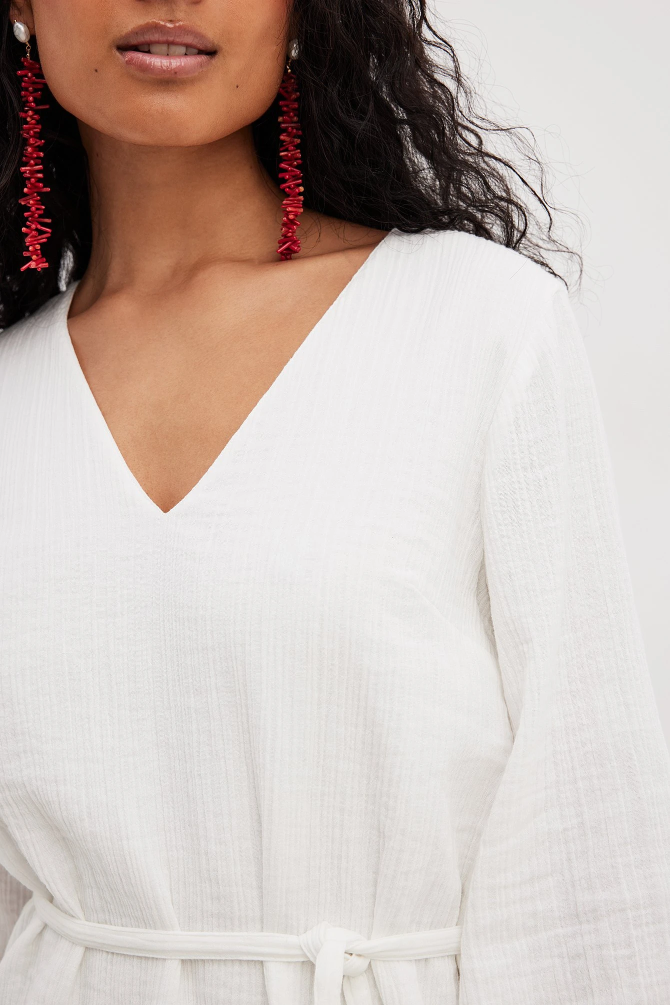 Robe Courte En Coton Doux Nouée à La Taille – Image 2