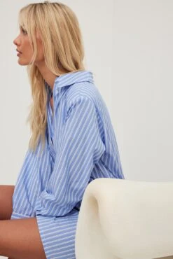 Robe Chemise à Rayures