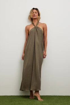 Robe Mi-longue Dos Nu Structurée