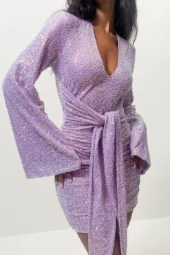 Robe Mini Nouée Sur Le Devant